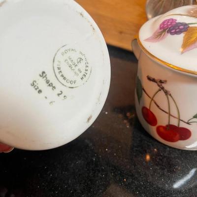 Georges Briard Cheese Board & Royal Worcester Evesham Porcelain