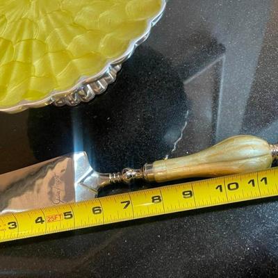 Julia Knight 10" Peony Footed Cake Plate with Cake Server