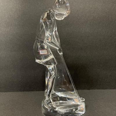 Baccarat crystal lady golfer figuring