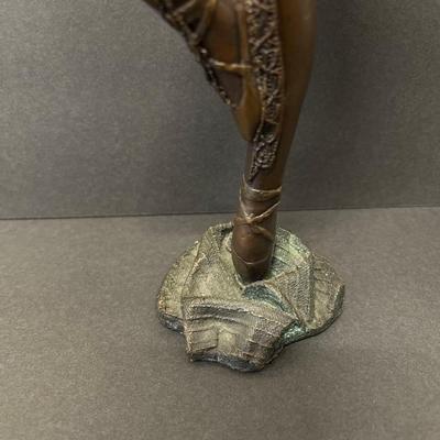 Pair of Gilbert Kruft Bronze Figural Candlesticks