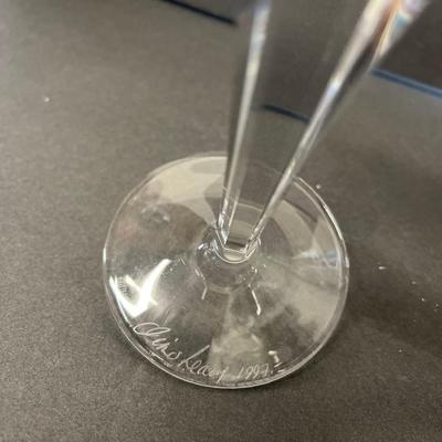 Pair of Jim O’Leary Waterford Crystal Flutes, Signed