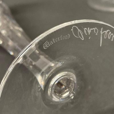 Pair of Jim O’Leary Waterford Crystal Flutes, Signed