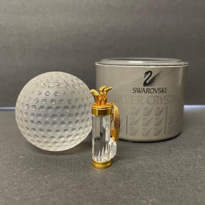 Tiffany & Co Crystal Golf Ball & Swarovski Crystal Golf Bag