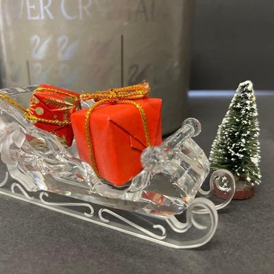 Swarovski Crystal Santa Sleigh