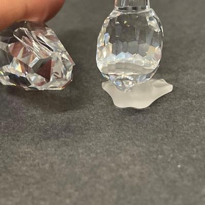 Lot of 2 Swarovski Crystal Figurines: Tomcat & Tom Gosling Goose
