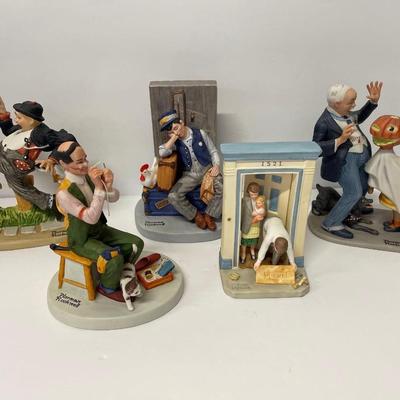 Lot of 2 Gorham Fine Bone China Norman Rockwell Figurines