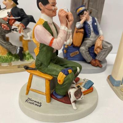 Lot of 2 Gorham Fine Bone China Norman Rockwell Figurines