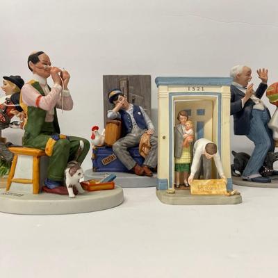Lot of 2 Gorham Fine Bone China Norman Rockwell Figurines