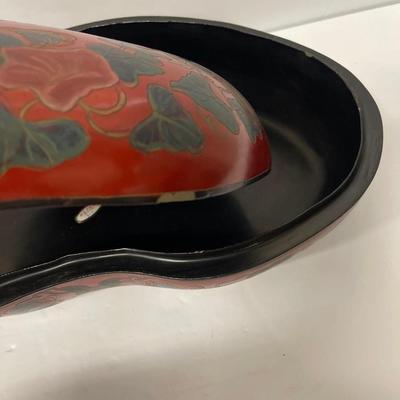 Hand Painted Decorative Kidney Shaped Box
