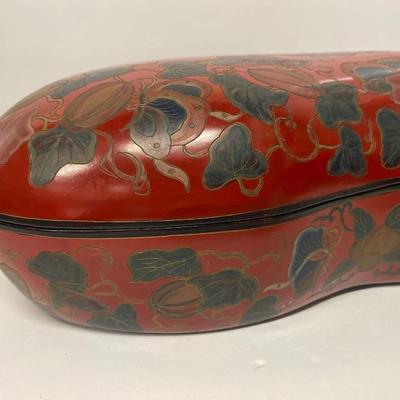 Hand Painted Decorative Kidney Shaped Box