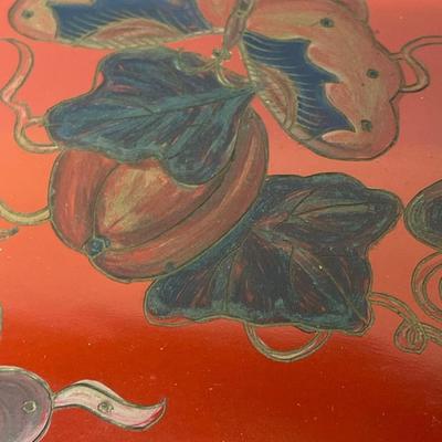 Hand Painted Decorative Kidney Shaped Box