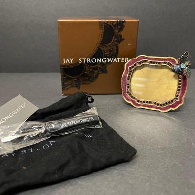 Jay Strongwater Mini Picture Frame with Swarovski Crystals