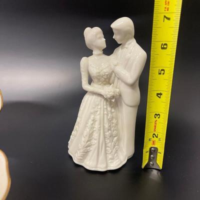 3 Piece Lot of Lenox, Including Wedding Promises Bride & Groom Figurine