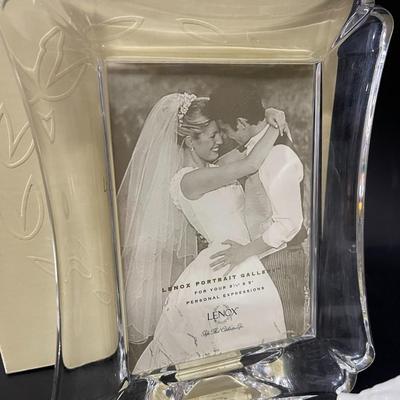 Lennox Wedding Promises Collection, Opal Innocence, Swan Cake Topper & Lenox Wedding Promises Crystal Frame