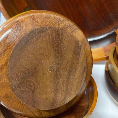 Wooden Salad Bowl Set