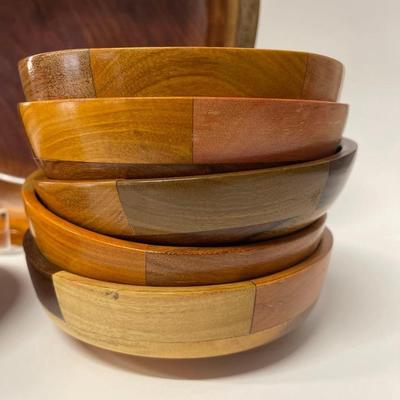 Wooden Salad Bowl Set