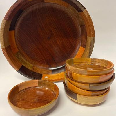 Wooden Salad Bowl Set