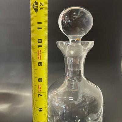 Lot of 3 Glass Decanters, Including Crate & Barrel