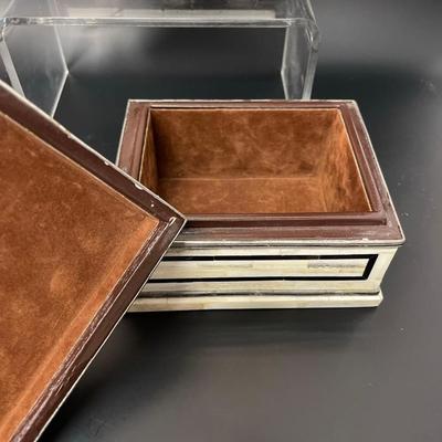 Lot of Home Accents: Decorative Bone Box, Candlesticks & Wall Decor
