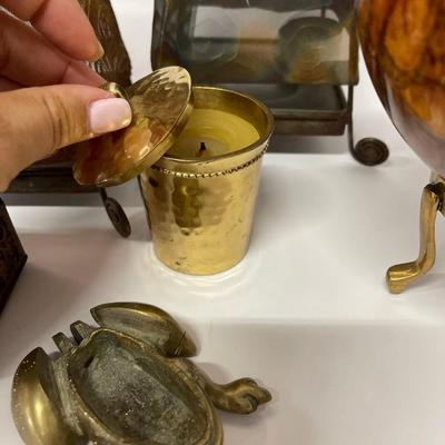 Lot of Home Accents, Brass & Earth Tones