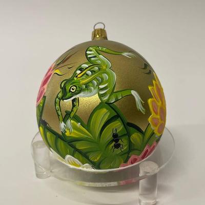 Vintage 1999 Saks Fifth Avenue Annual Christmas Holiday Ball Hand Made Ornament, Signed