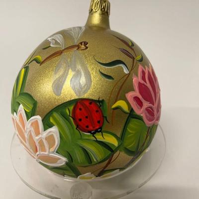 Vintage 1999 Saks Fifth Avenue Annual Christmas Holiday Ball Hand Made Ornament, Signed