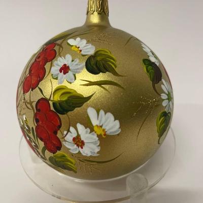 Vintage 2000 Saks Fifth Avenue Annual Christmas Holiday Ball Hand Made Ornament, Signed