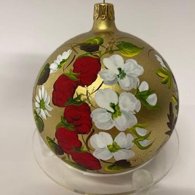Vintage 2000 Saks Fifth Avenue Annual Christmas Holiday Ball Hand Made Ornament, Signed