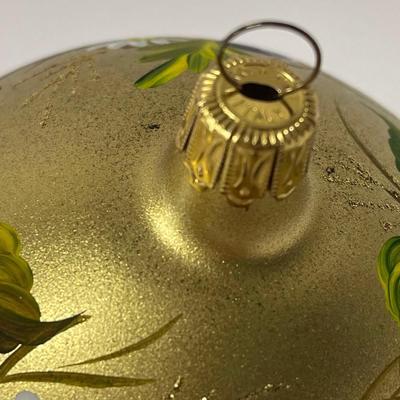 Vintage 2000 Saks Fifth Avenue Annual Christmas Holiday Ball Hand Made Ornament, Signed