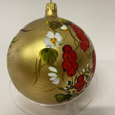 Vintage 2000 Saks Fifth Avenue Annual Christmas Holiday Ball Hand Made Ornament, Signed
