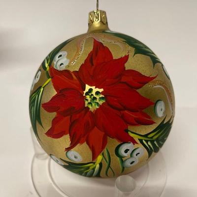 Vintage Circa 2000s Saks Fifth Avenue Annual Christmas Holiday Ball Hand Made Ornament, Signed