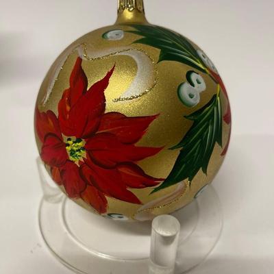 Vintage Circa 2000s Saks Fifth Avenue Annual Christmas Holiday Ball Hand Made Ornament, Signed