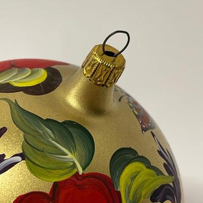 Vintage Circa 1997 Saks Fifth Avenue Annual Christmas Holiday Ball Hand Made Ornament, Signed