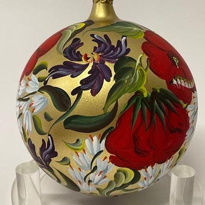 Vintage Circa 1997 Saks Fifth Avenue Annual Christmas Holiday Ball Hand Made Ornament, Signed