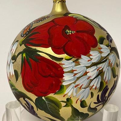 Vintage Circa 1997 Saks Fifth Avenue Annual Christmas Holiday Ball Hand Made Ornament, Signed