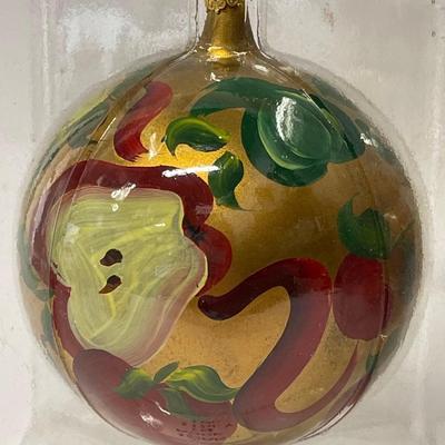 Vintage Saks Fifth Avenue Hand Painted Annual Christmas Holiday Ornaments, 1992 & 1993