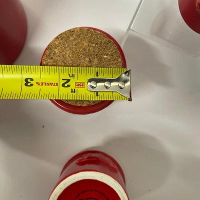 Lot of Red Sur La Table Canisters