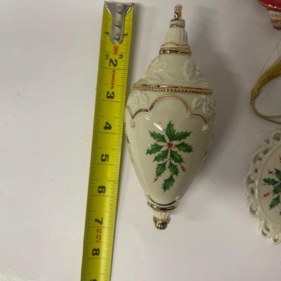Lot of 5 Lenox Christmas Holiday Ornaments