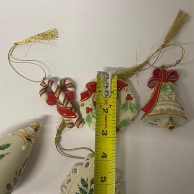 Lot of 5 Lenox Christmas Holiday Ornaments
