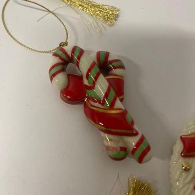 Lot of 5 Lenox Christmas Holiday Ornaments