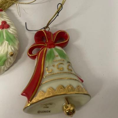 Lot of 5 Lenox Christmas Holiday Ornaments