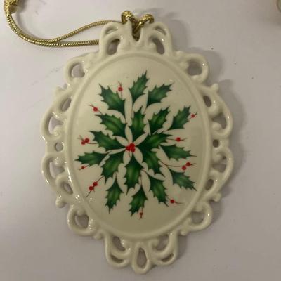 Lot of 5 Lenox Christmas Holiday Ornaments