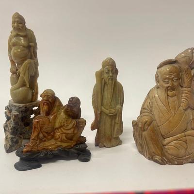 Lot of Authentic Vintage Chinese Soapstone Figurines