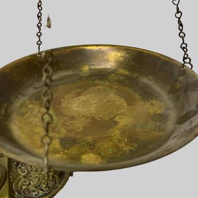 Antique Brass Scale with Brass Pans