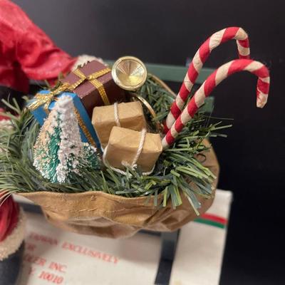 Kurt Adler Fabric Mache Santa & Department 56 City Stock Exchange House