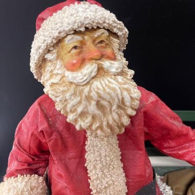 Kurt Adler Fabric Mache Santa & Department 56 City Stock Exchange House