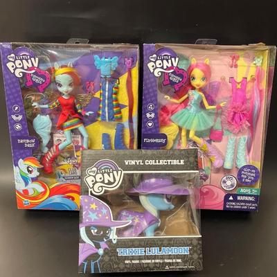 Lot of 3 My Little Pony Figurines, New In Boxes
