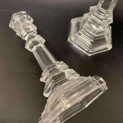 Pair of Tiffany & Co Crystal Candlesticks