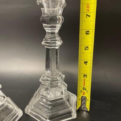 Pair of Tiffany & Co Crystal Candlesticks