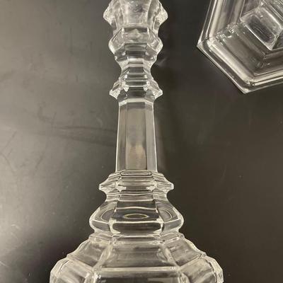 Pair of Tiffany & Co Crystal Candlesticks
